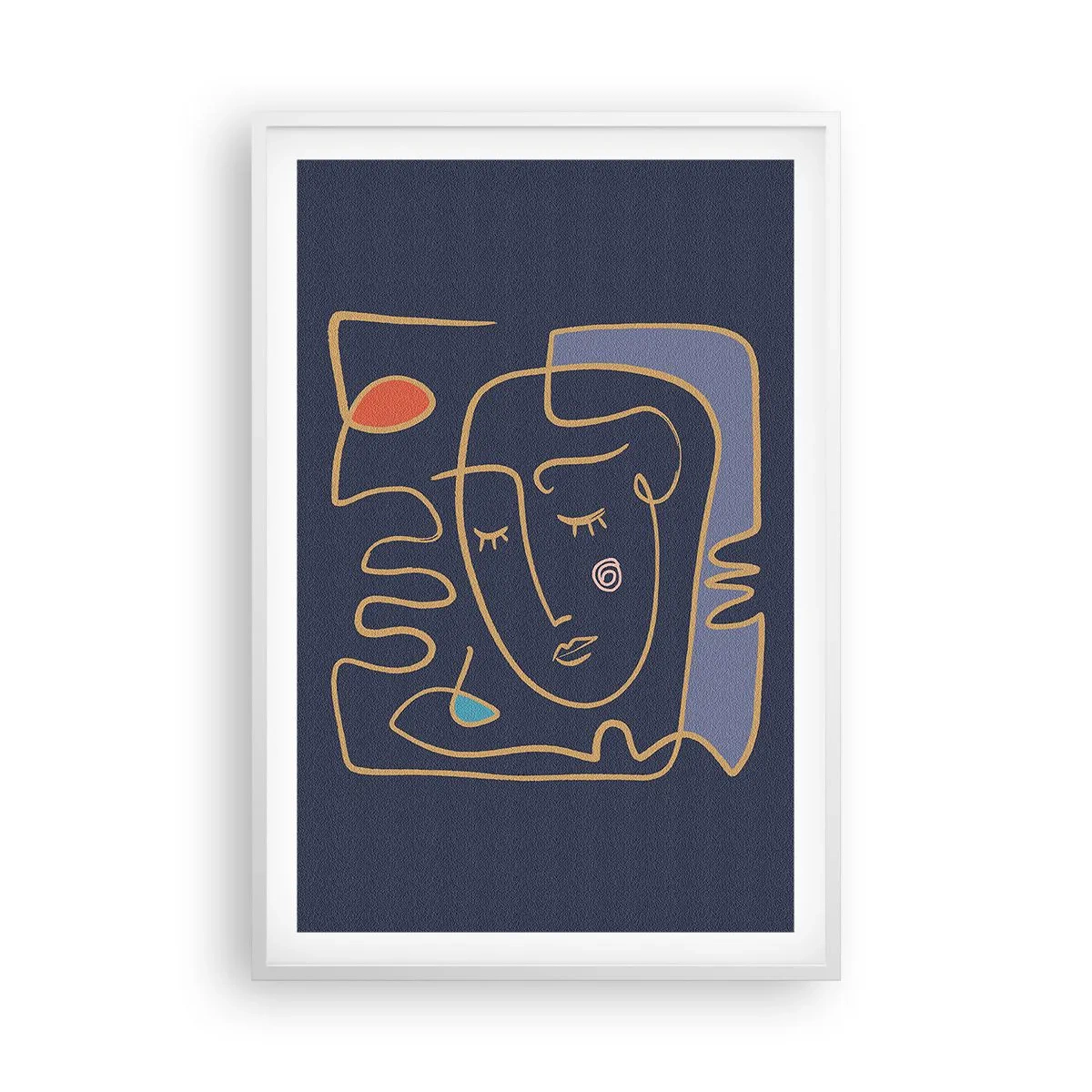 Plakát v bílém rámu - V zádumčivosti - 61x91 cm