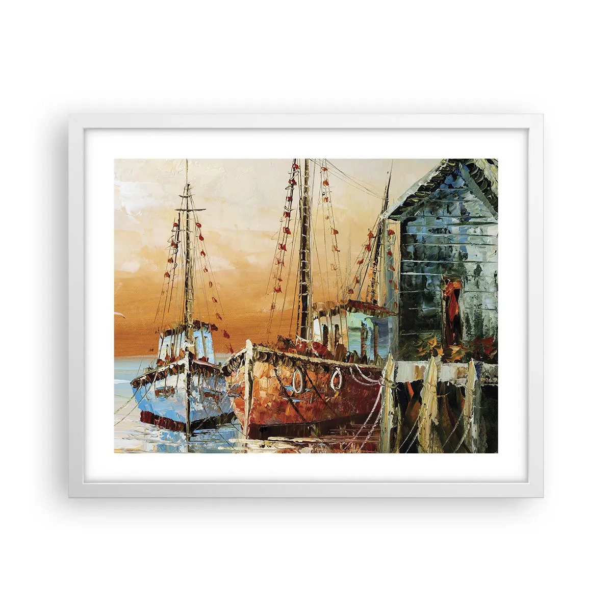 Plakát v bílém rámu - Klidný návrat - 50x40 cm