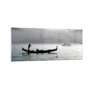 Obraz na skle - Pohádkové město z vody a mlhy - 100x40 cm