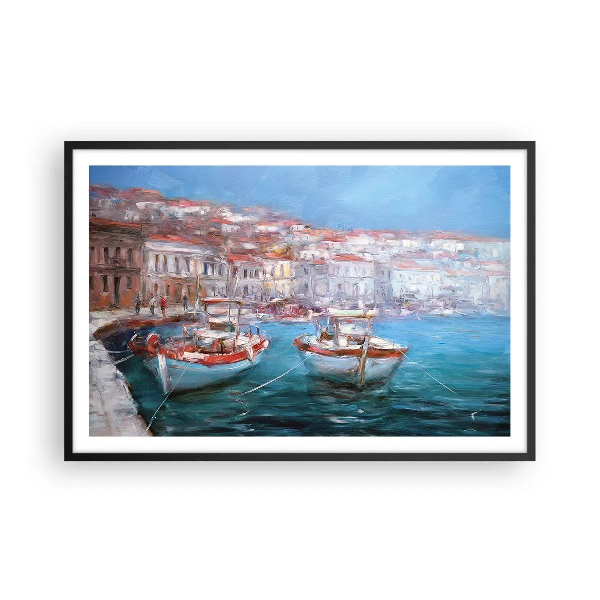 Plakát v černém rámu - Italský záliv - 91x61 cm