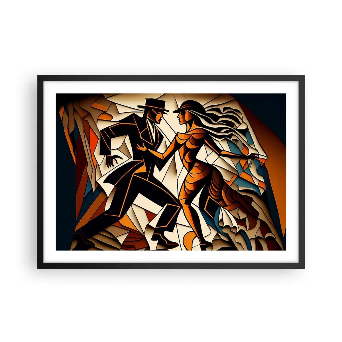 Plakát v černém rámu - Tanec vřelosti a vášně - 70x50 cm