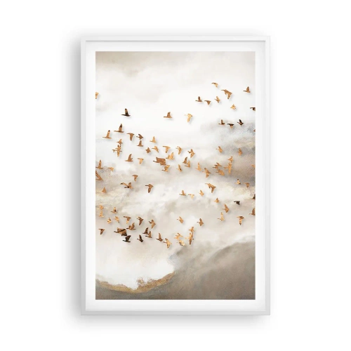 Plakát v bílém rámu - Je čas… - 61x91 cm