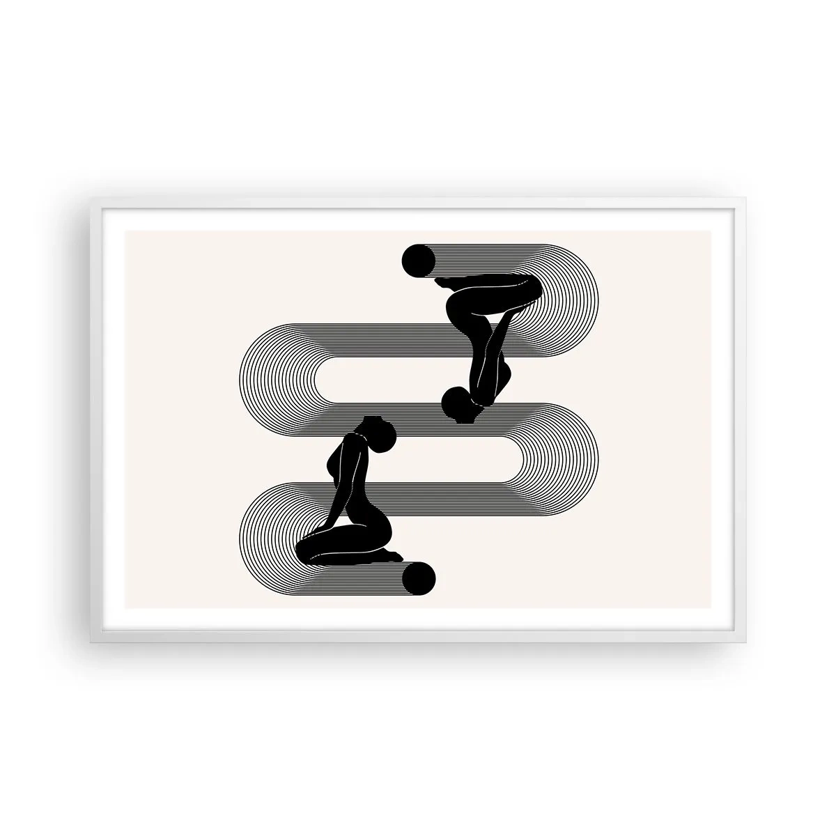 Plakát v bílém rámu - Smyslná symetrie - 91x61 cm