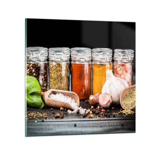 Obraz na skle - Aby měl život chuť - 30x30 cm