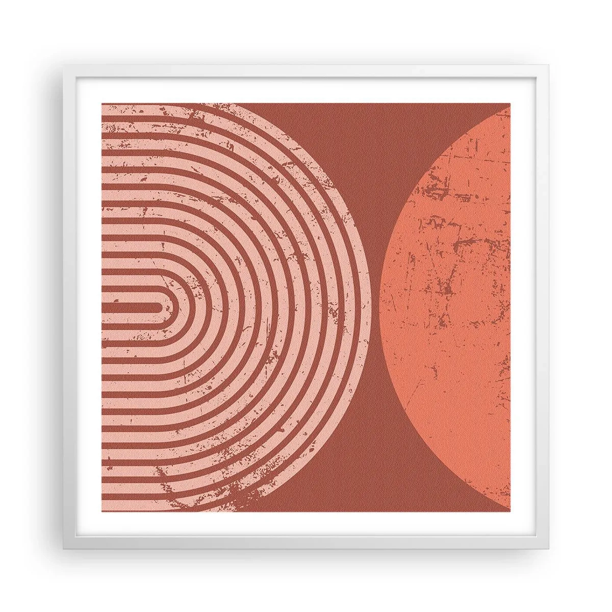 Plakát v bílém rámu - Blízký vztah - 60x60 cm