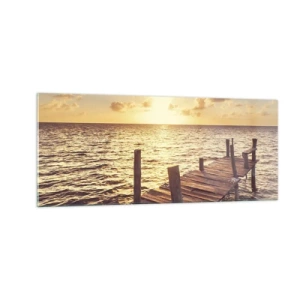 Obraz na skle - Zlatá země laskavosti - 100x40 cm