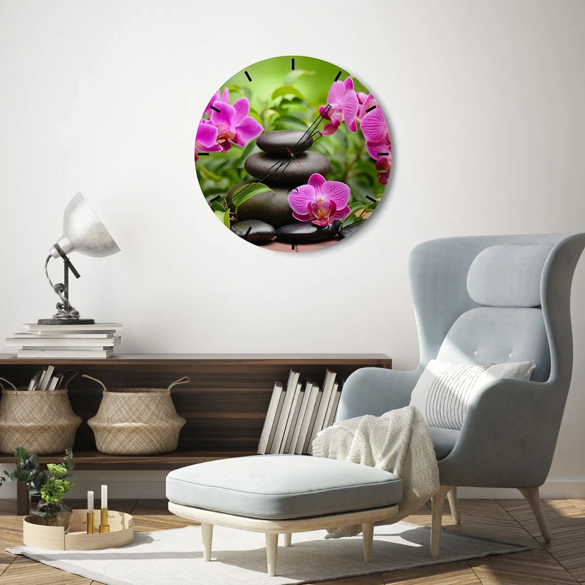 Nástěnné hodiny - Pyramida klidu - 40x40 cm