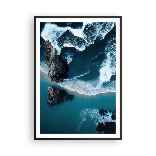 Plakát v černém rámu - Zahalené do vln - 70x100 cm