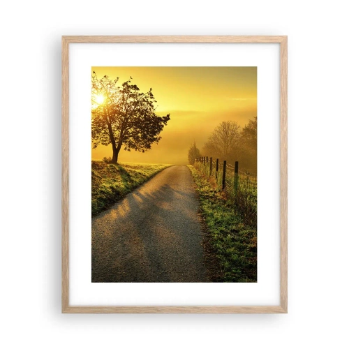 Plakát v rámu světlý dub - Medové odpoledne - 40x50 cm