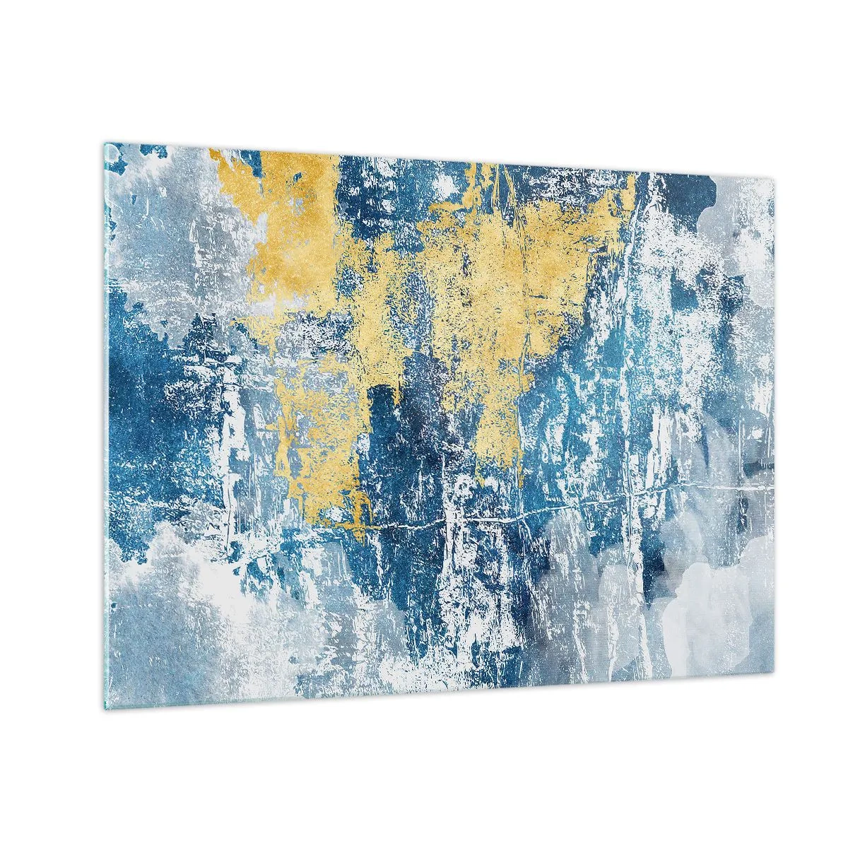 Obraz na skle - Abstrakce s dobrou náladou - 70x50 cm
