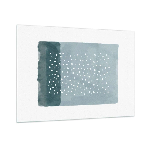 Obraz na skle - Pěstováno na modři - 100x70 cm