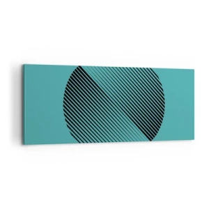 Obraz na plátně - Kruh – geometrická variace - 100x40 cm