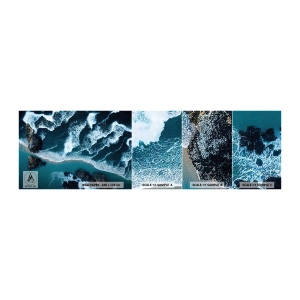 Vzor Fototapety Samolepicí Deluxe Sticker - Zahalené do vln - Útes, Moře, Příroda - 100x30 cm