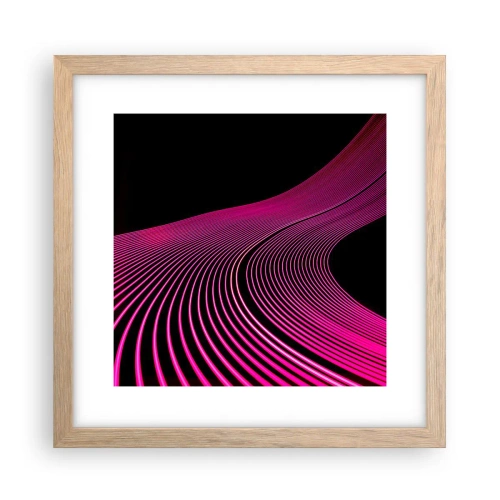 Plakát v rámu světlý dub - Alej světla - 30x30 cm