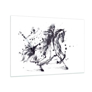 Obraz na skle - Černý rytíř - 100x70 cm