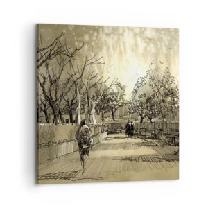 Obraz na plátně - Pírkem zastavený okamžik - 60x60 cm