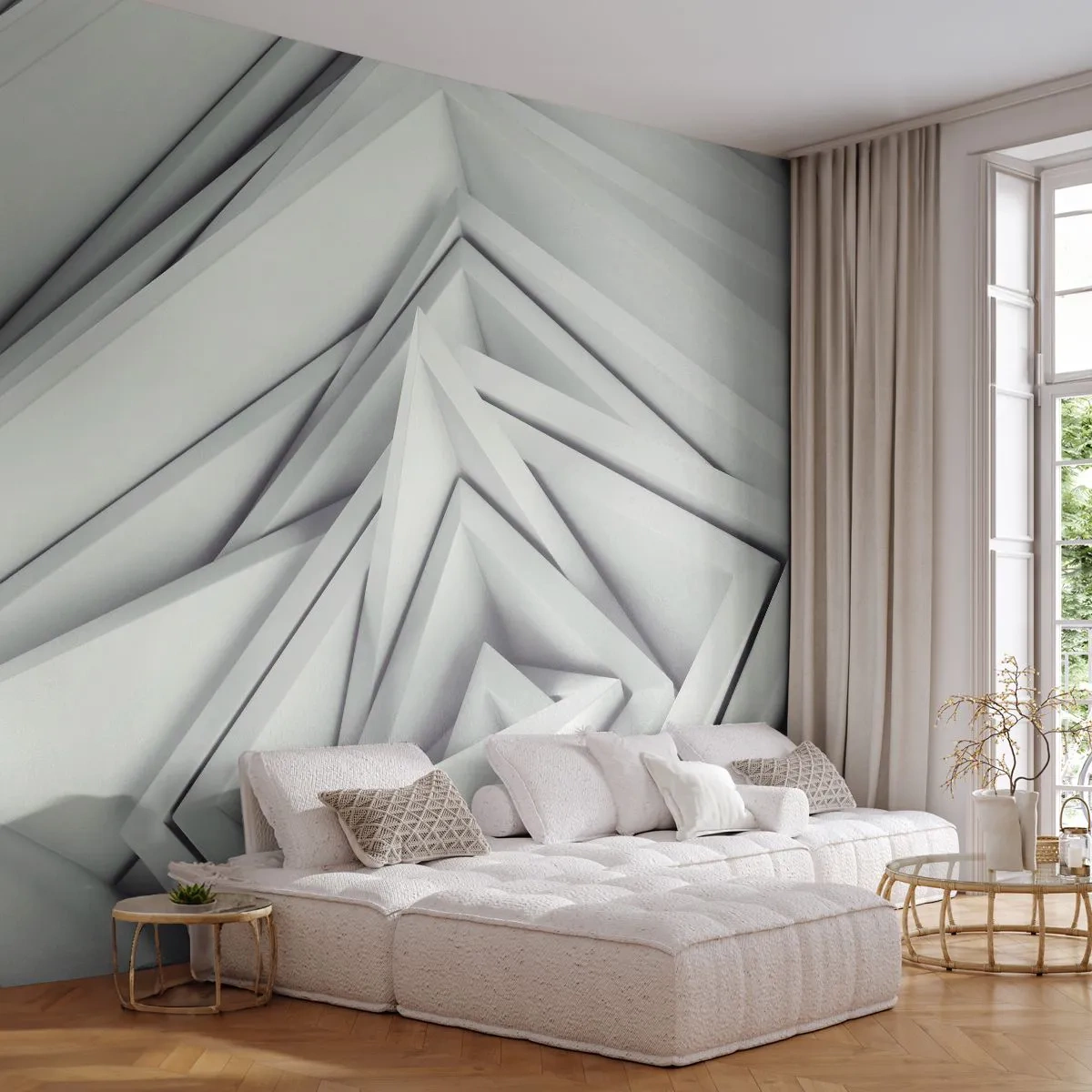 Fototapeta Premium Sand - Symfonie ostrých úhlů - Technika, 3D, Moderní - 100x70 cm