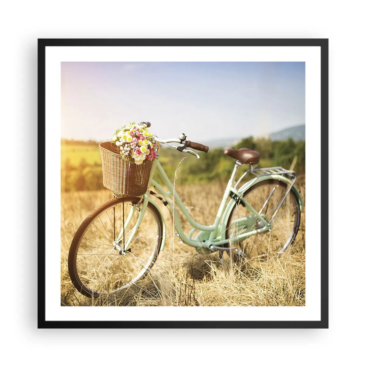 Plakát v černém rámu - Chvíli tu zůstanu - 60x60 cm