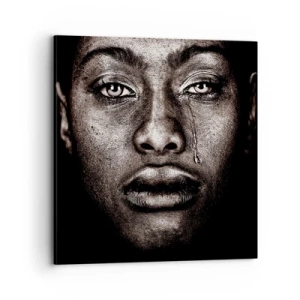 Obraz na plátně - Jedna slza - 70x70 cm