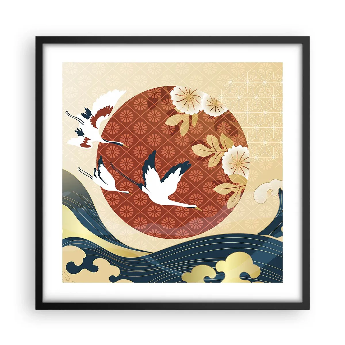 Plakát v černém rámu - Japonská pohádka - 50x50 cm