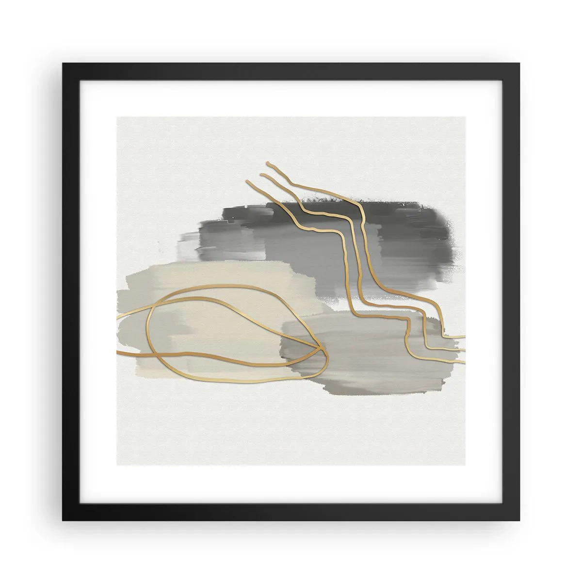 Plakát v černém rámu - Trvání a pohyb - 40x40 cm