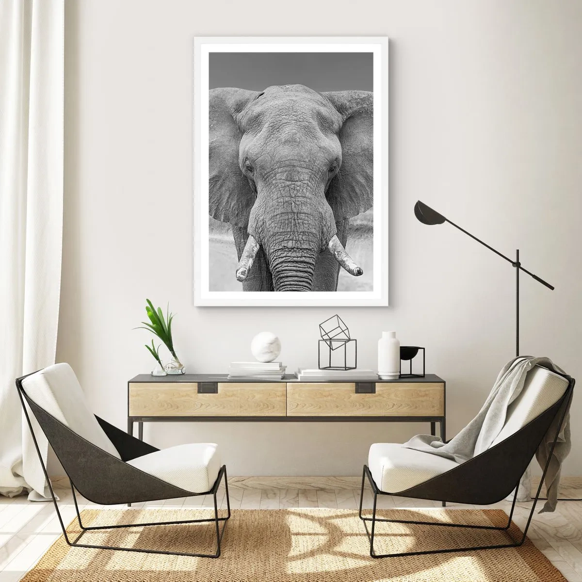 Plakát v bílém rámu - Vítejte v mém světě - 70x100 cm