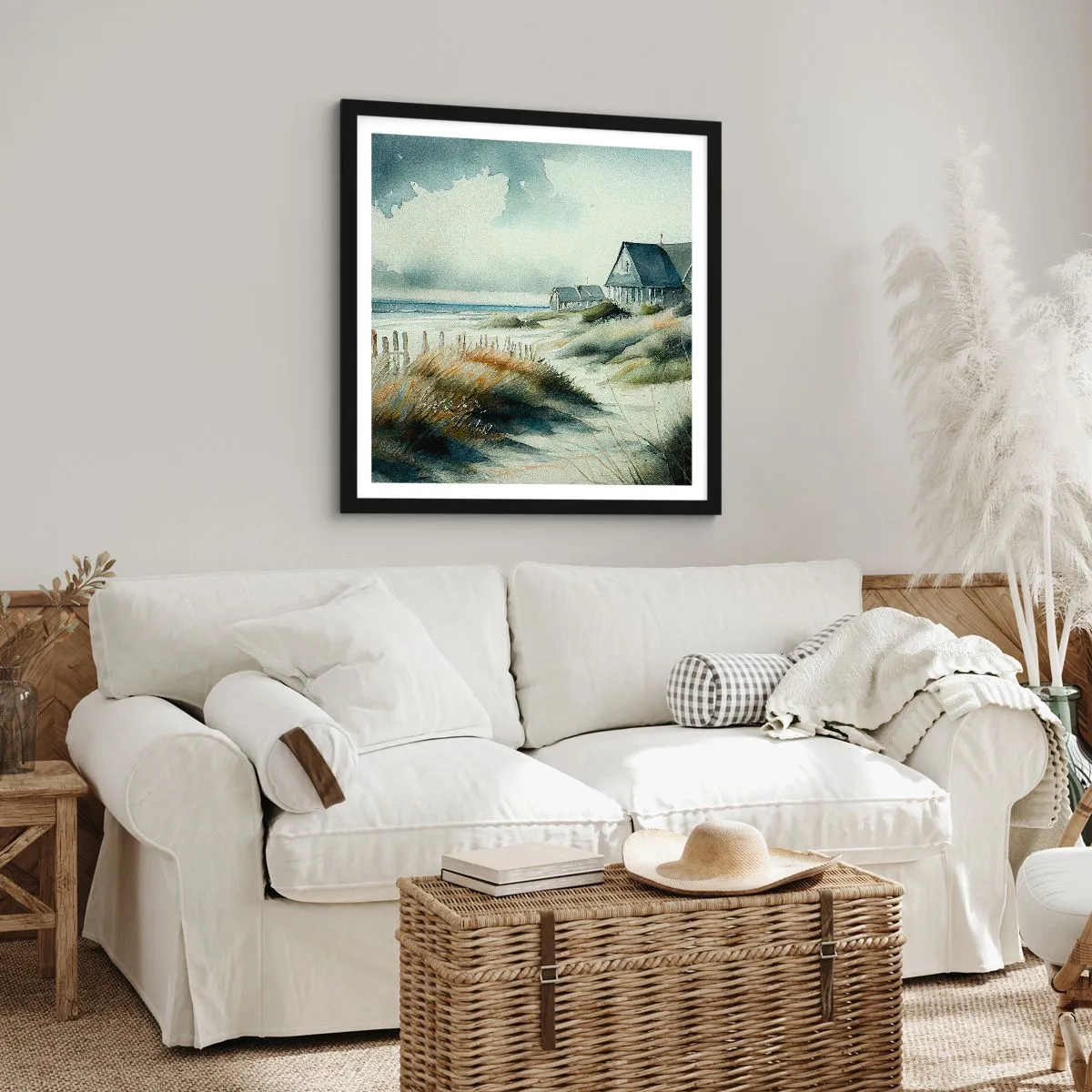 Plakát v černém rámu - Daleko od shonu - 50x50 cm