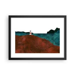 Plakát v černém rámu - Hledící na moře - 40x30 cm