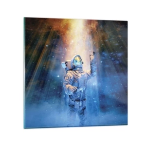 Obraz na skle - Konečně v cíli - 30x30 cm