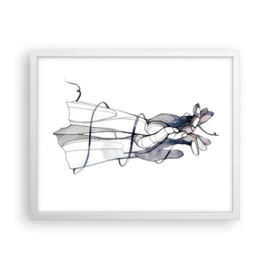 Plakát v bílém rámu - Studie o dotyku - 50x40 cm