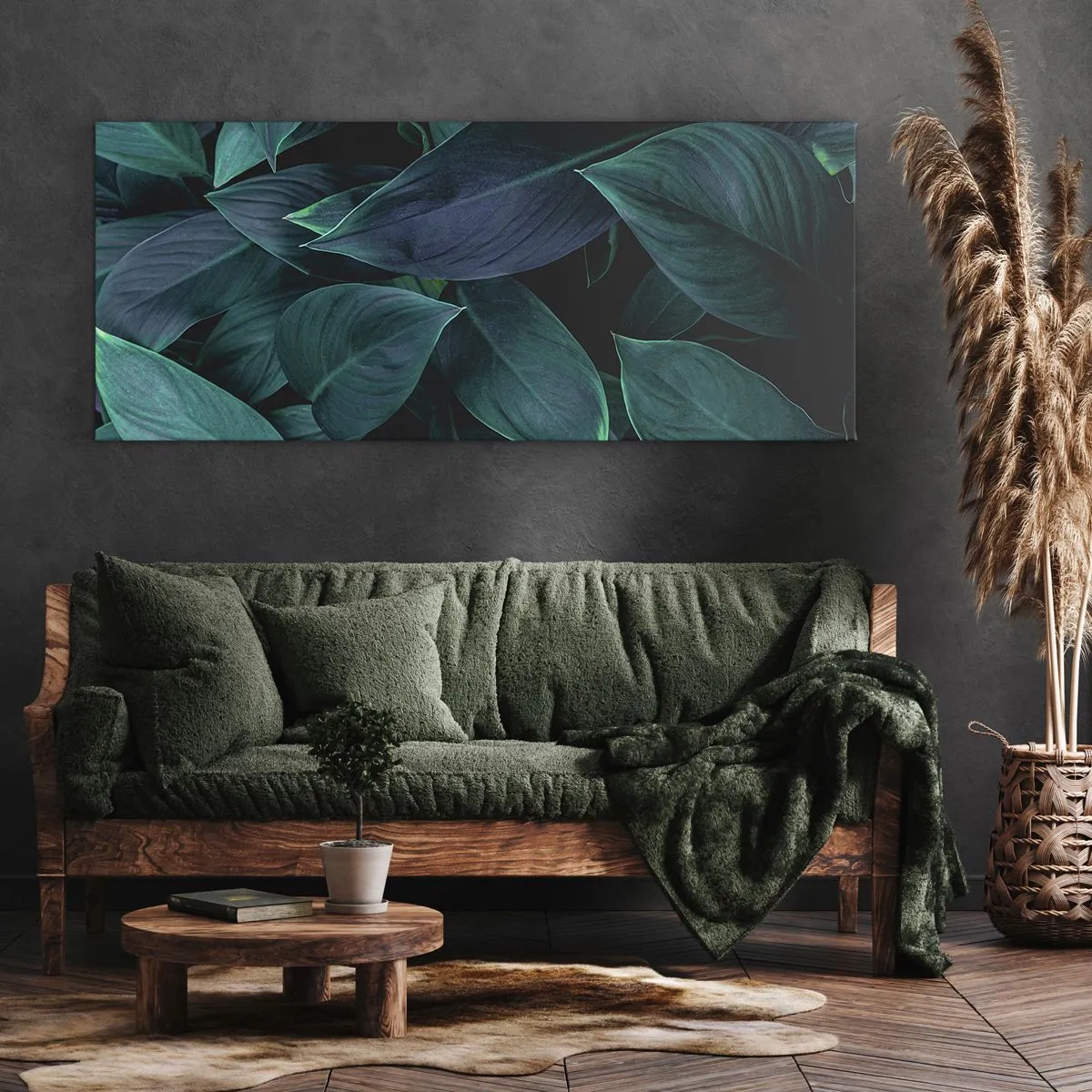Obraz na plátně - Zeleň sama o sobě - 100x40 cm