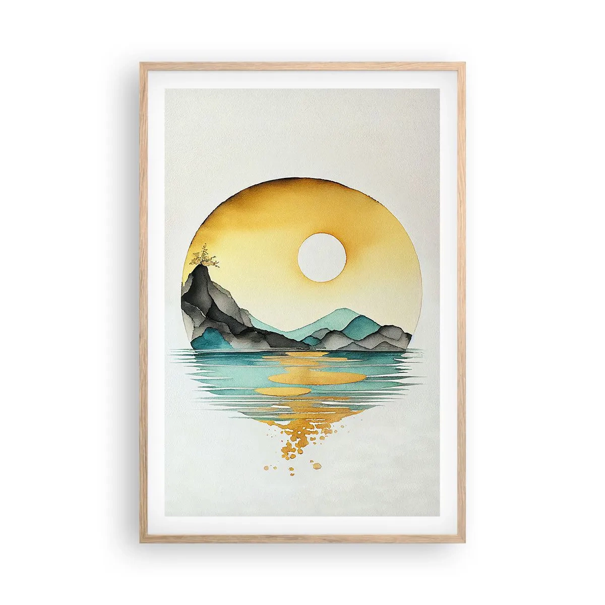 Plakát v rámu světlý dub - V kruhu krásy - 61x91 cm