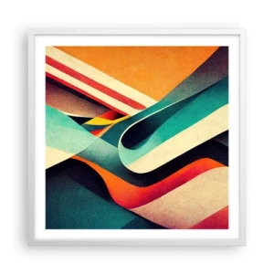 Plakát v bílém rámu - Intenzivní kompozice - 60x60 cm