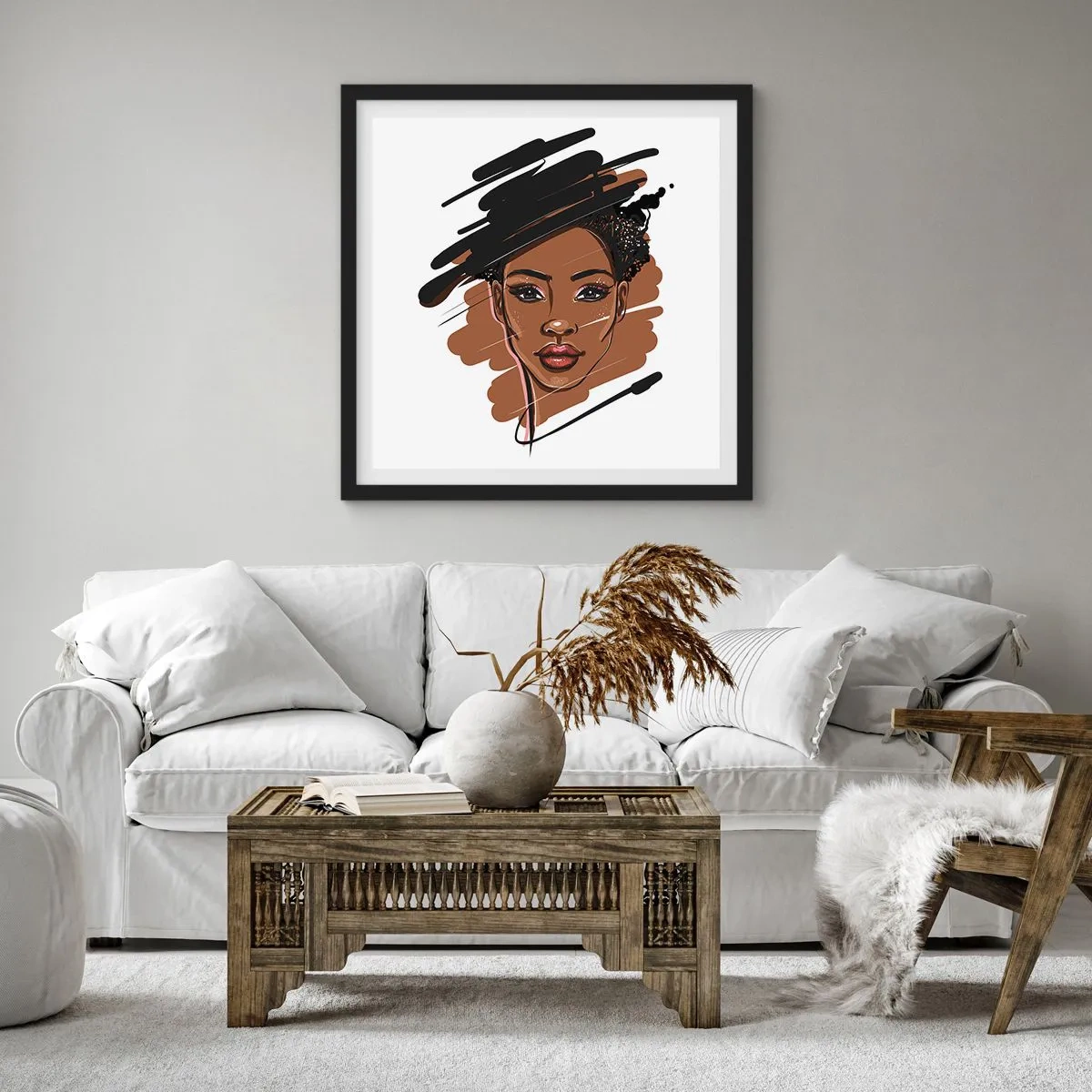 Plakát v černém rámu - Sladká jako čokoláda - 60x60 cm