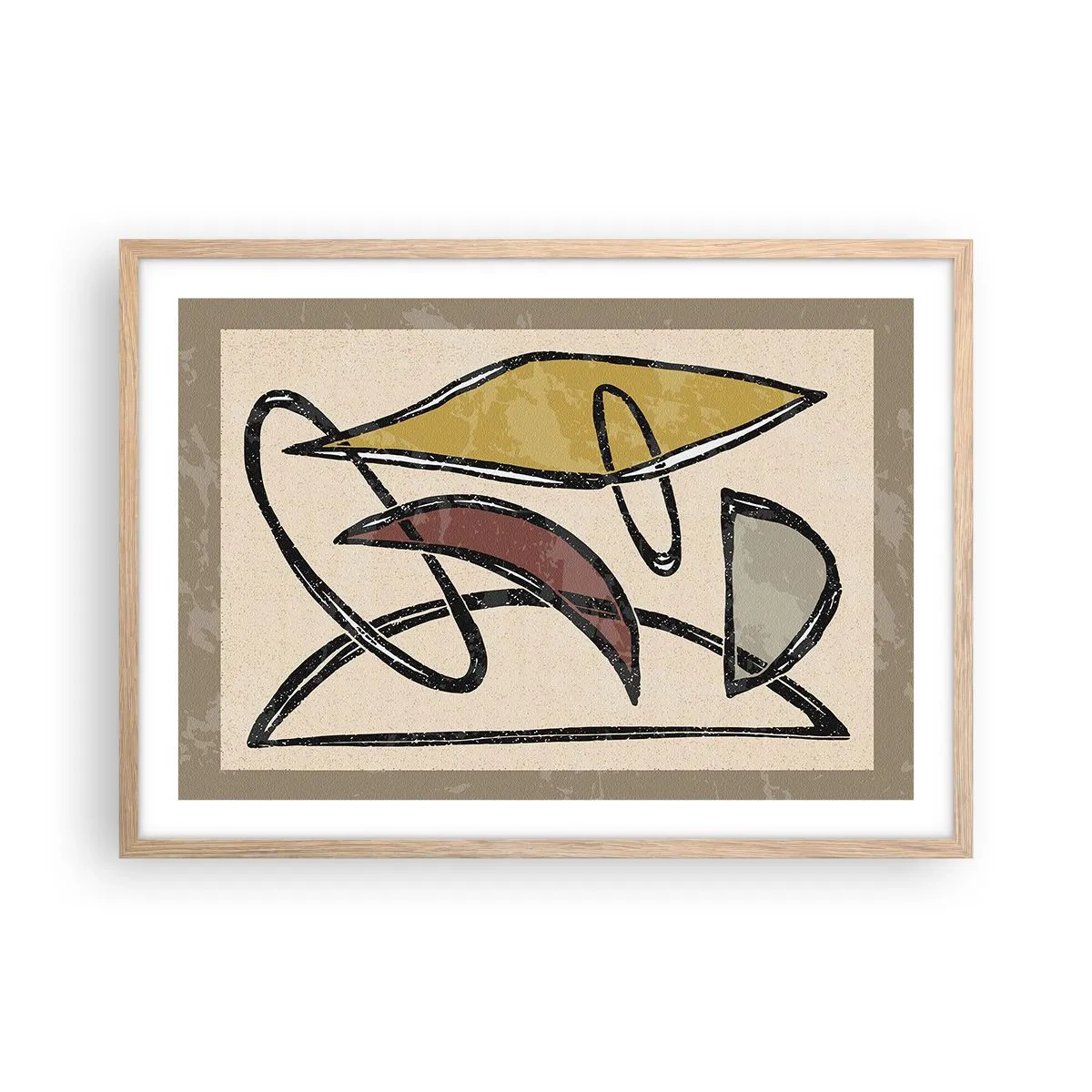 Plakát v rámu světlý dub - Svisle a vodorovně - 70x50 cm