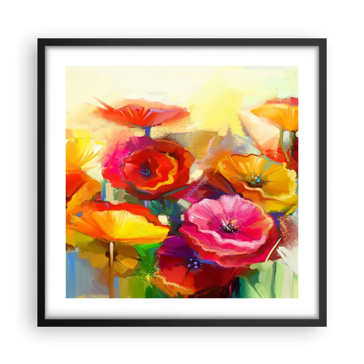 Plakát v černém rámu - Nejenom červené - 50x50 cm