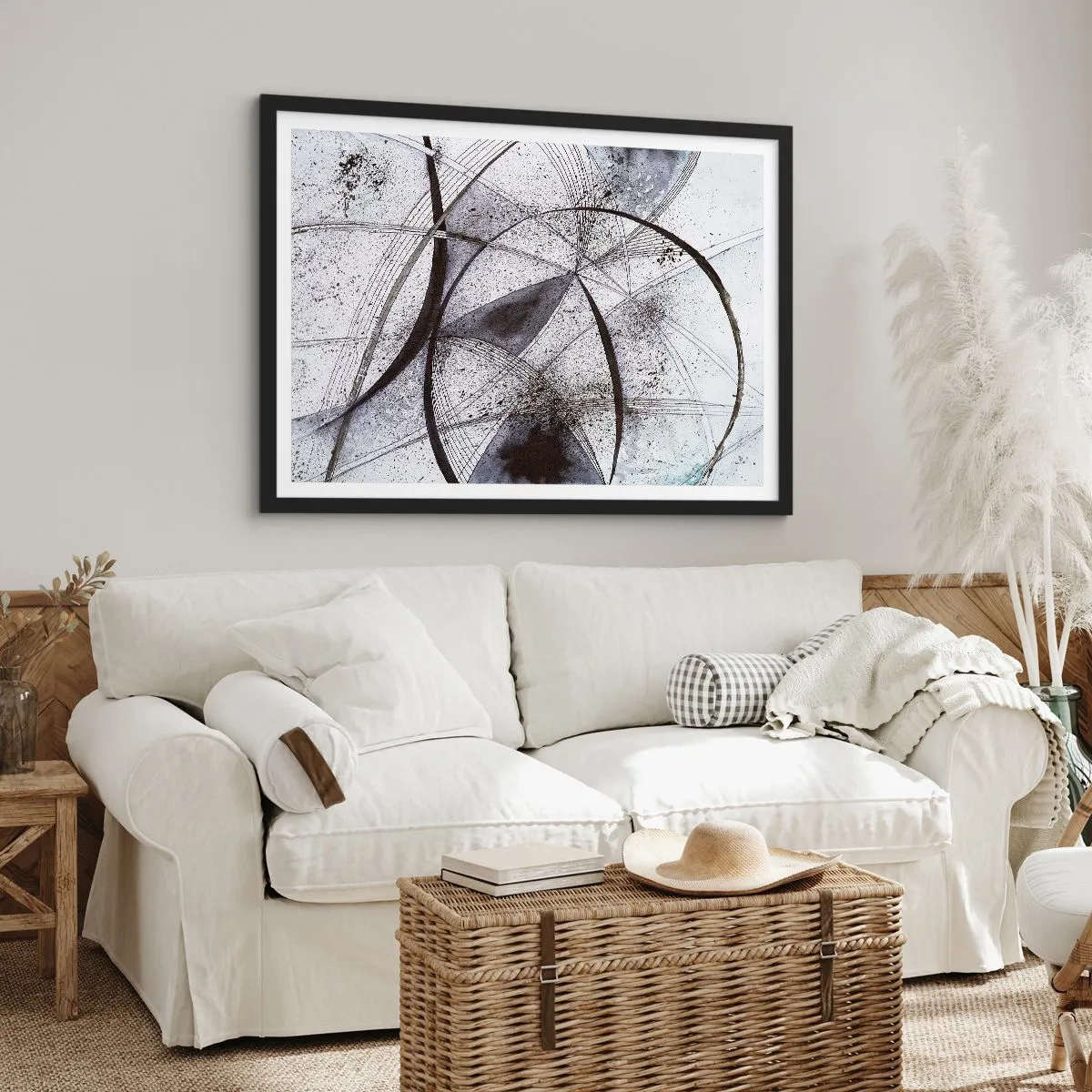 Plakát v černém rámu - Futuristická fantazie - 70x50 cm