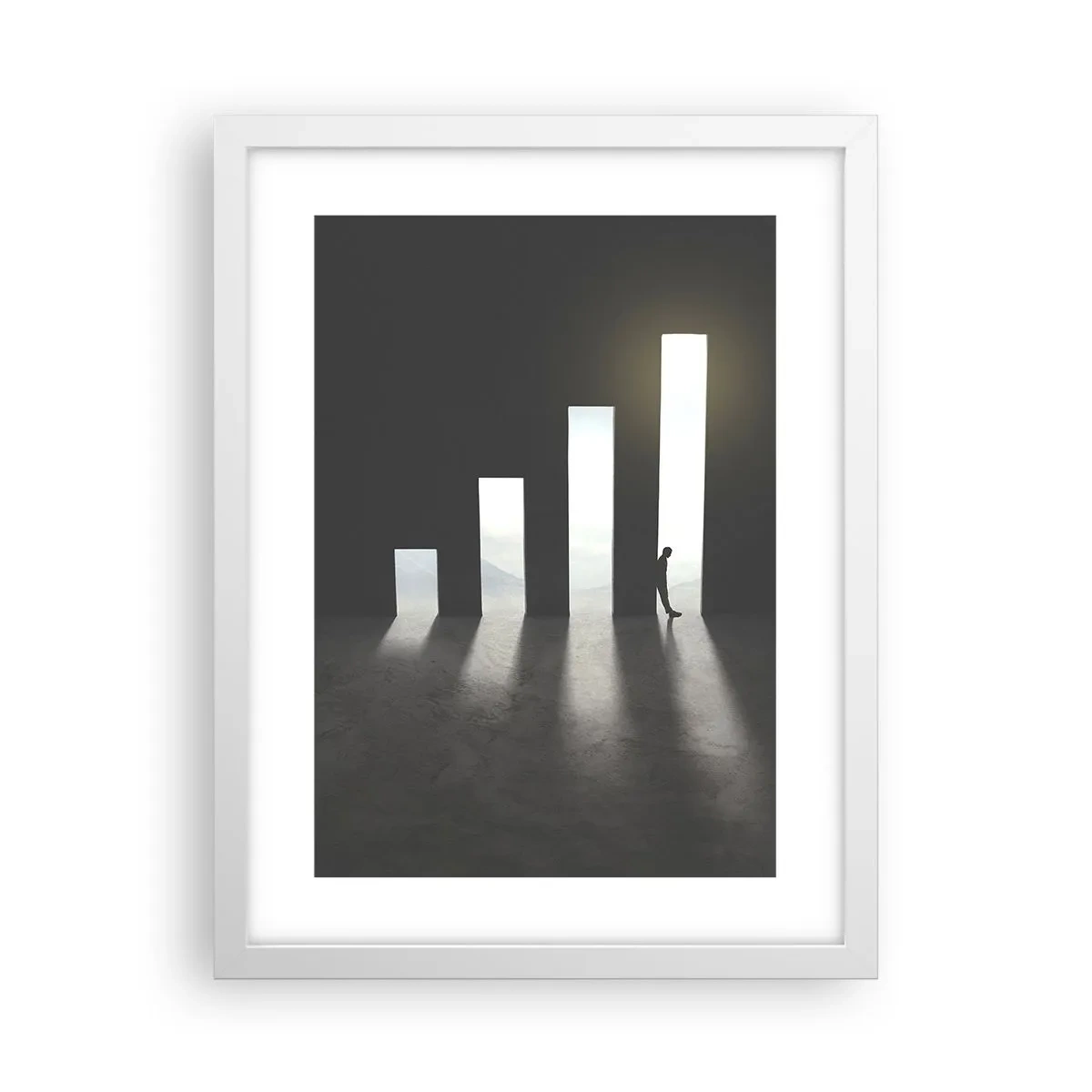 Plakát v bílém rámu - Úspěch – imprese - 30x40 cm