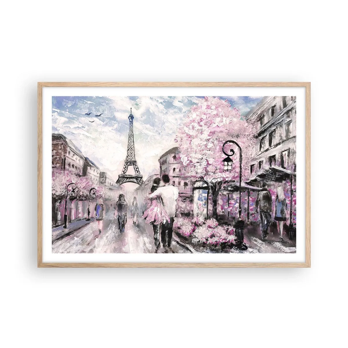 Plakát v rámu světlý dub - Když se zamilovat, tak jenom v… - 91x61 cm