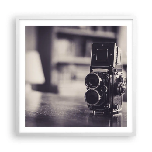 Plakát v bílém rámu - Kouzlo staré fotografie - 60x60 cm
