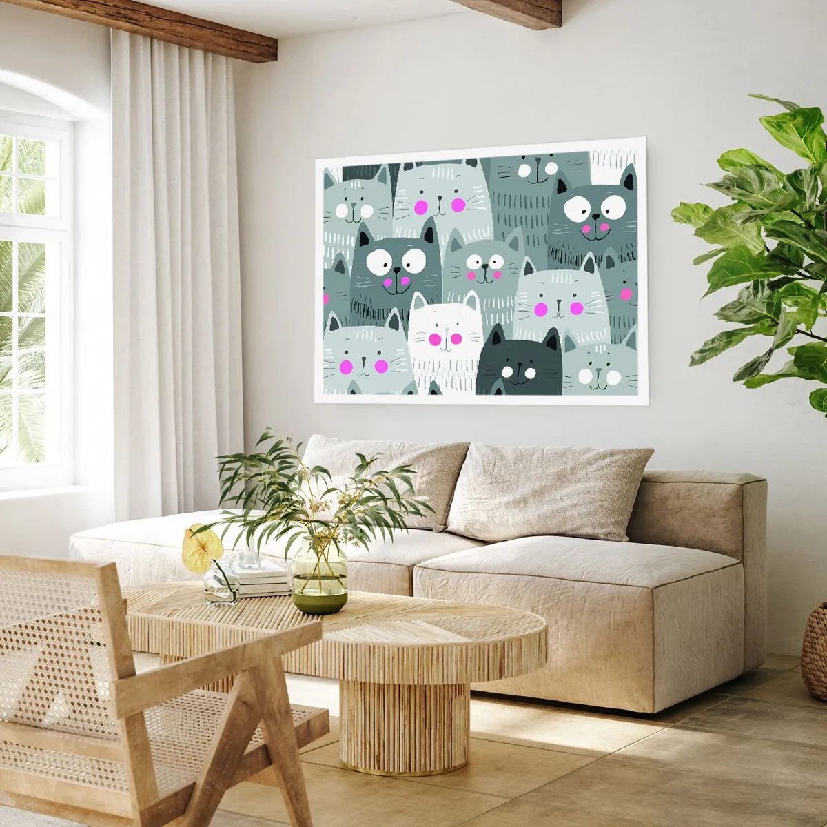 Plakát - Kočičí svět - 70x50 cm