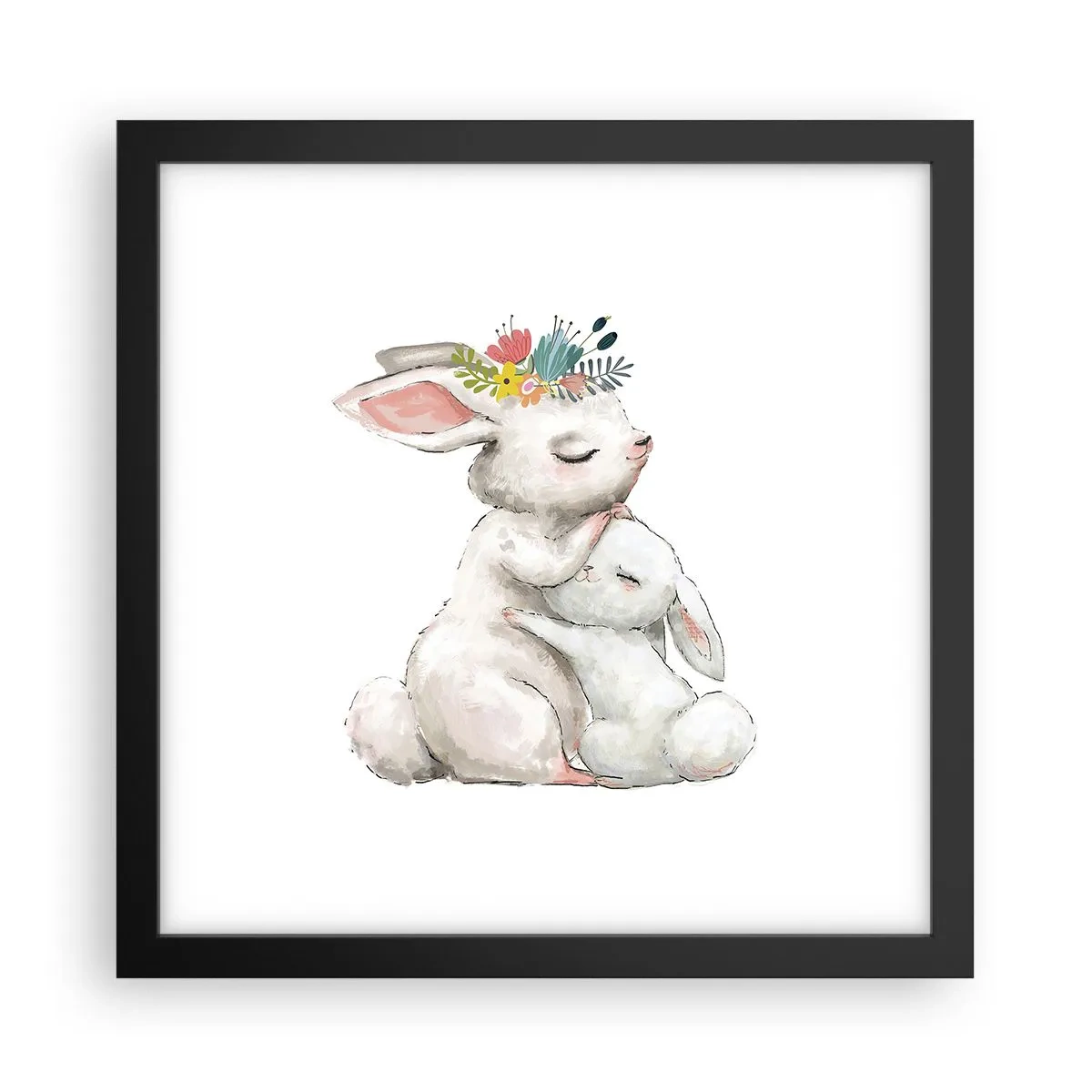 Plakát v černém rámu - Nejlepší je u mámy - 30x30 cm