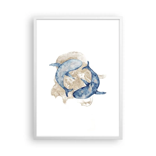 Plakát v bílém rámu - Přátelství nebo láska? - 50x70 cm