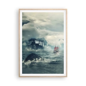 Plakát v rámu světlý dub - V kouzelných vodách - 70x100 cm