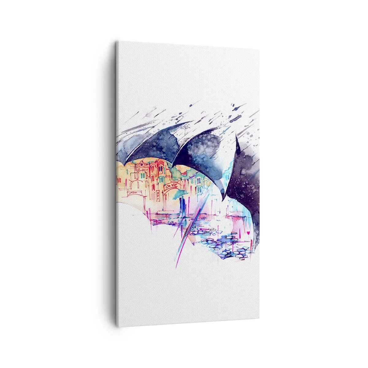 Obraz na plátně - Procházka v dešti - 45x80 cm