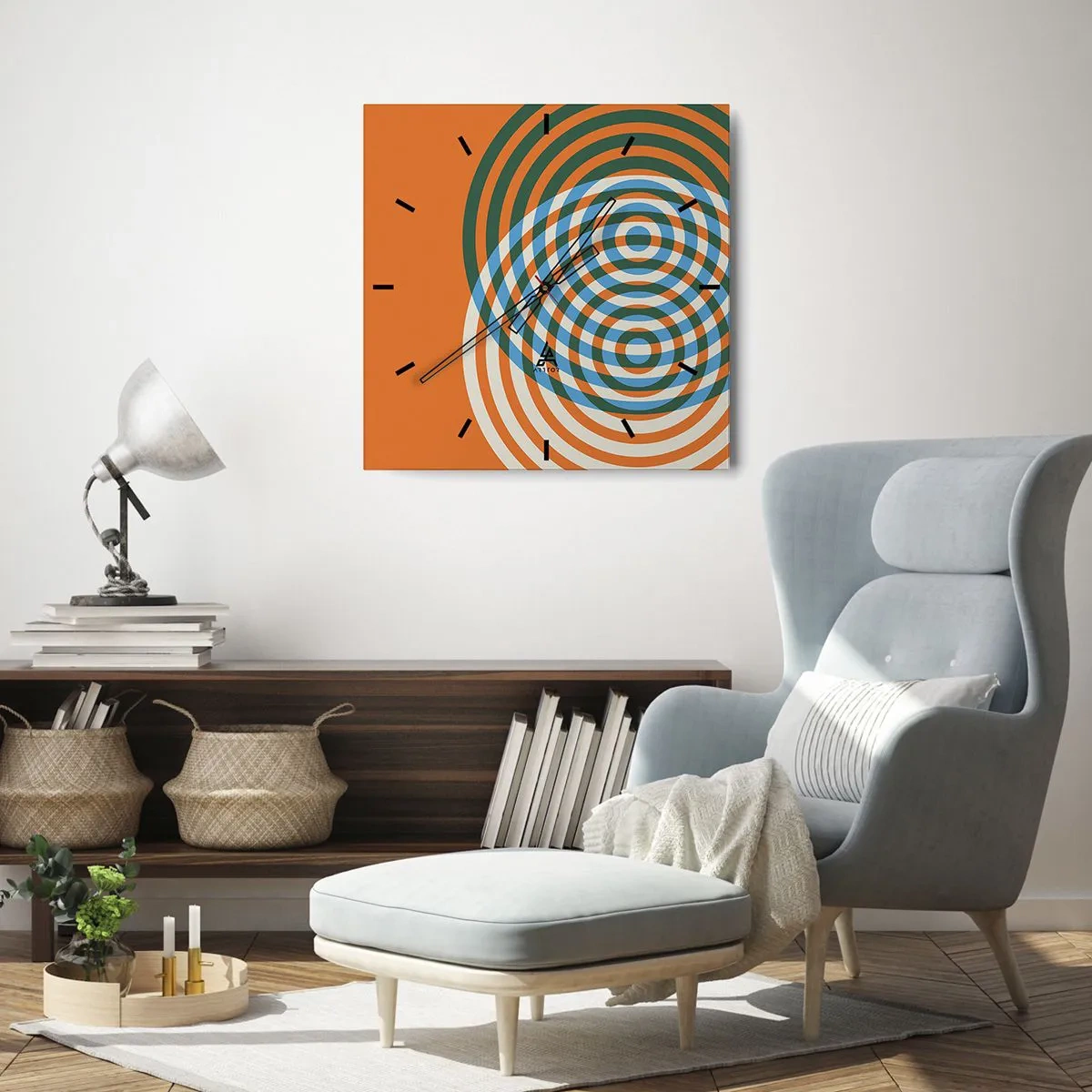 Nástěnné hodiny - Abstraktní kruhová variace - 30x30 cm