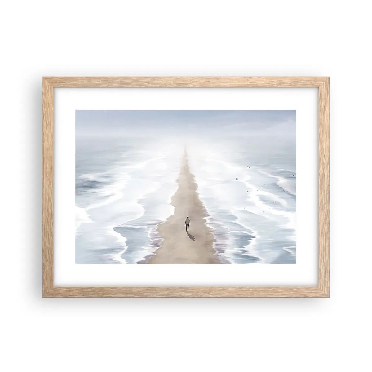 Plakát v rámu světlý dub - Světlá budoucnost - 40x30 cm