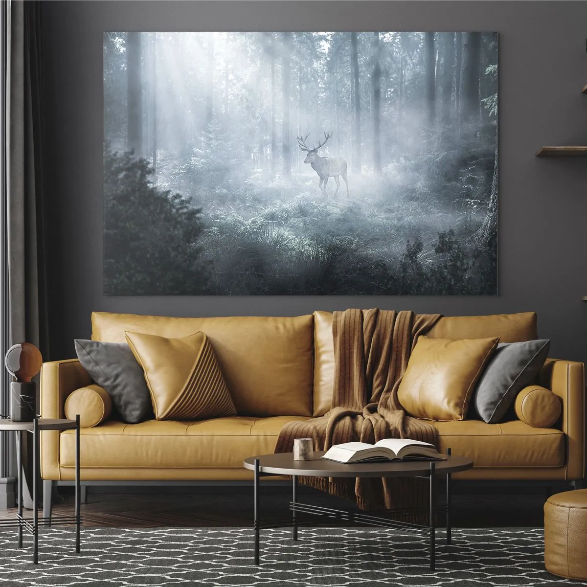 Obraz na skle - Ranní obchůzka sídliště - 100x70 cm