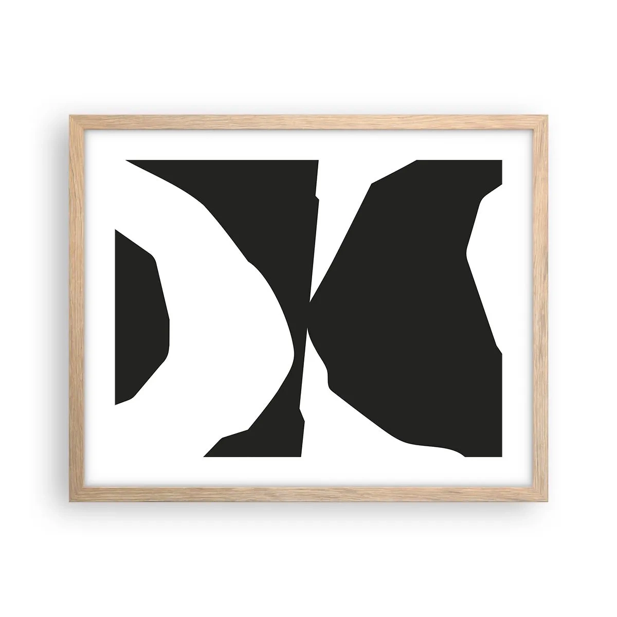 Plakát v rámu světlý dub - Positive-negative - 50x40 cm