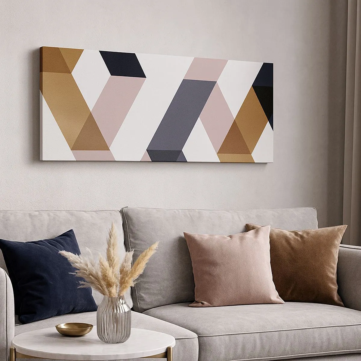 Obraz na plátně - Roviny a úhly - 100x40 cm